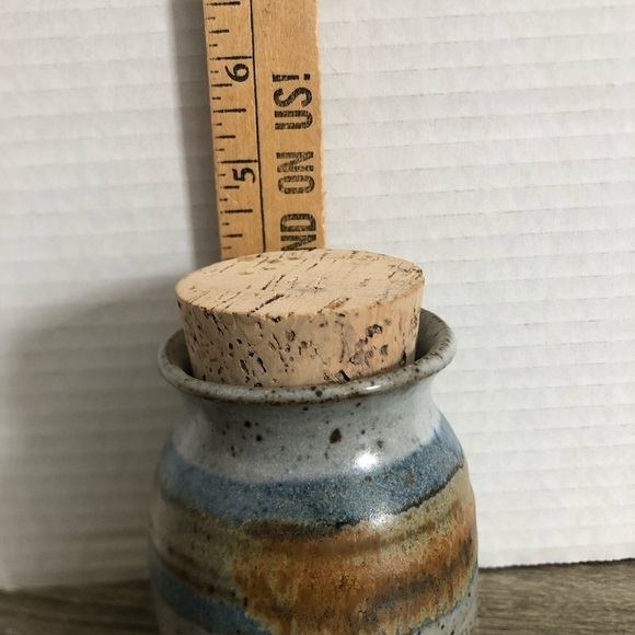 Handthrown Ceramic Jar with Cork Lid - Picture 8 of 10